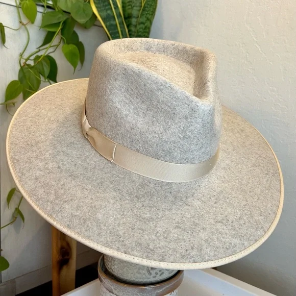 Lack of Color Carlo Rancher Grey Ivory Speckled Wool Hat size MEDIUM 57 CM - Picture 7 of 15